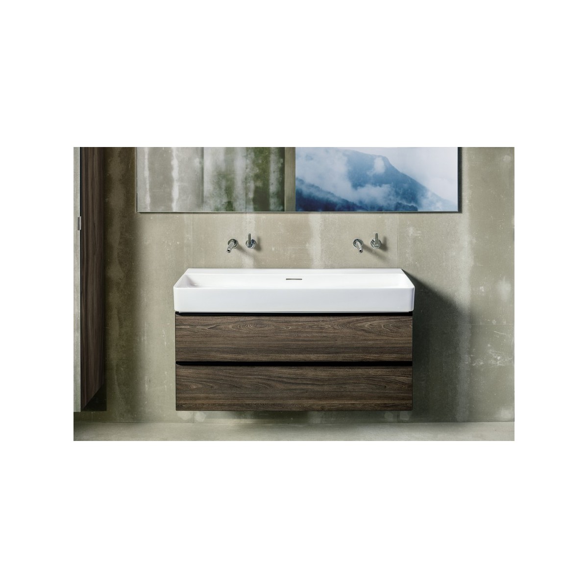 Meuble sous lavabo avec tiroir space 120 noix cl - LAUFEN H4102221601011 
