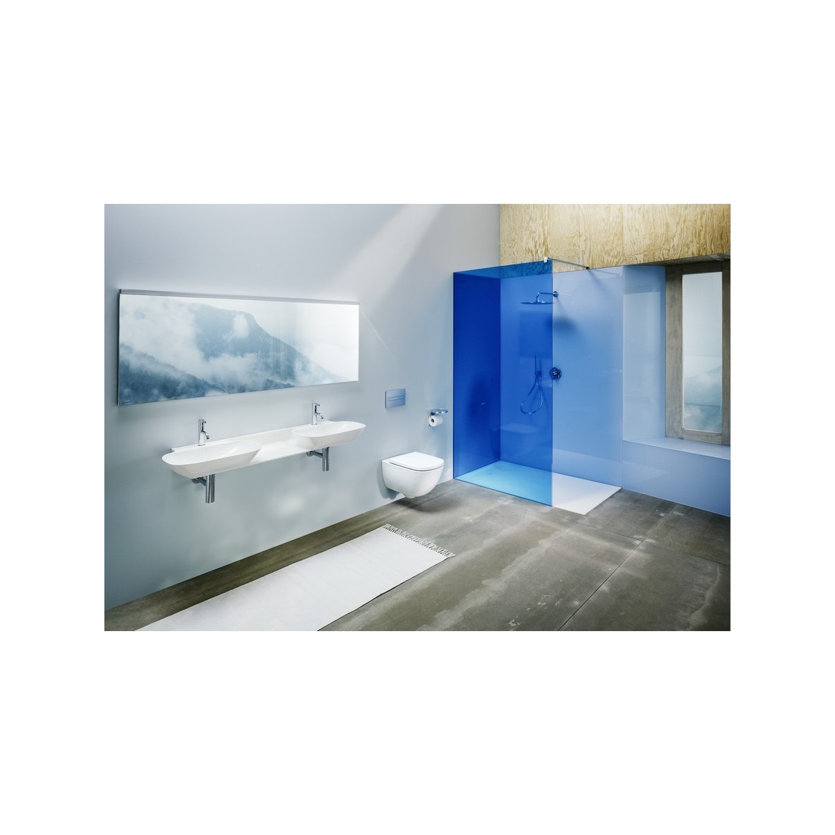 Frame 25 miroir avec cadre aluminium 1800mm 1800x25x700mm noir mat - LAUFEN H4474109004501 