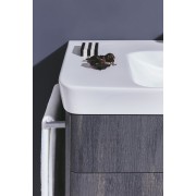 Case porte-serviettes latéral 320mm pour meuble 320x60x15mm aluminium brun foncé - LAUFEN H4909511060001 