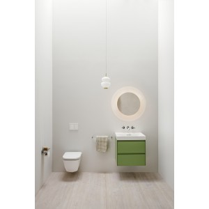 Meda lavabo mural ou à poser sur meuble graphite mat 600x460x80 mm - LAUFEN H8101137581111 