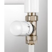 Kit robinetterie manuelle droit tete thermostatique design nickelé- ACOVA 841068