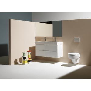 Val lavabo mural ou à poser sur meuble non percé 1200x420x115mm blanc - LAUFEN H8102890001091 