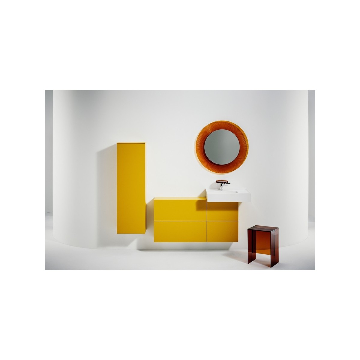 Kartell lavabo 60 + tablette d p1tr noir - LAUFEN H8103340201111 