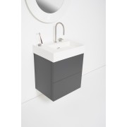 Lavabo mural ou à poser sur meuble, tablette à droite, avec écoulement caché - LAUFEN H8103384001121 