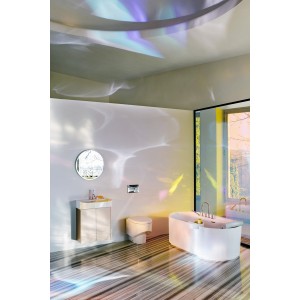 Sonar lavabo avec 3 trous pour la robinetterie 600x420x140mm blanc - LAUFEN H8103420001081 