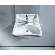 Rehab lavabo pmr 'liberty' avec 1 trou pour la robinetterie 660x550x165 mm blanc - LAUFEN H8106030001041 