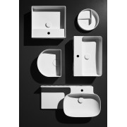 Val lavabo à poser face inférieure meulée non percé ss tp 600x420x115 mm blc mat - LAUFEN H8162837571121 