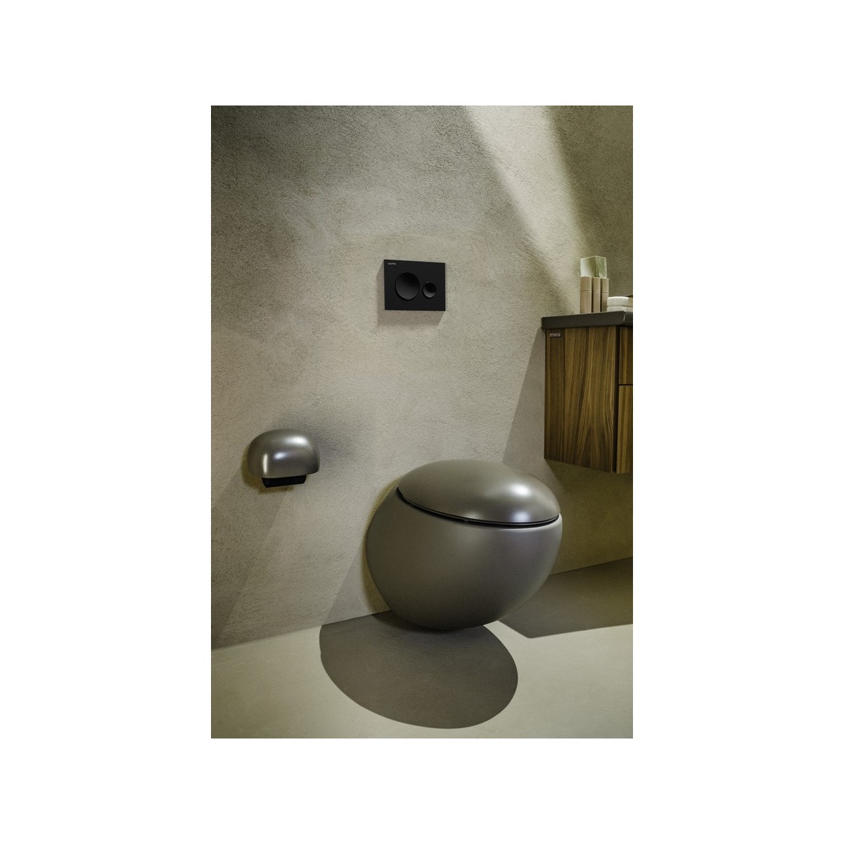 Ilbagnoalessi porte-papier en céramique 185x150x110 mm noir mat - LAUFEN H8709707160001 