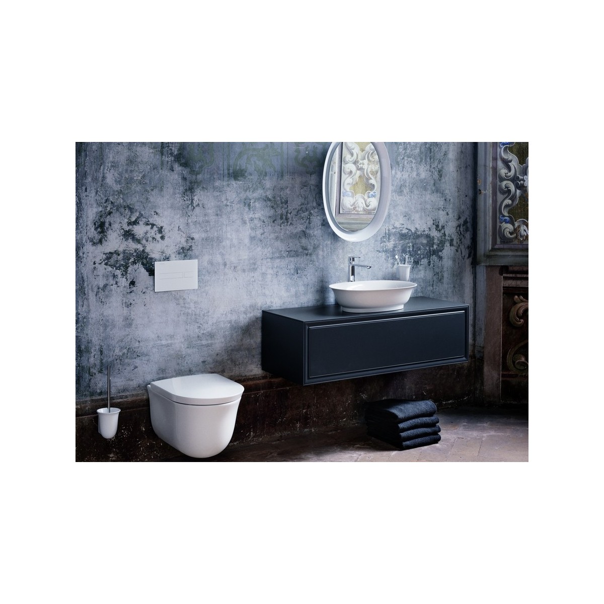 The new classic porte-brosse à dent mural en céramique 105x125x145mm blanc mat - LAUFEN H8738547570001 