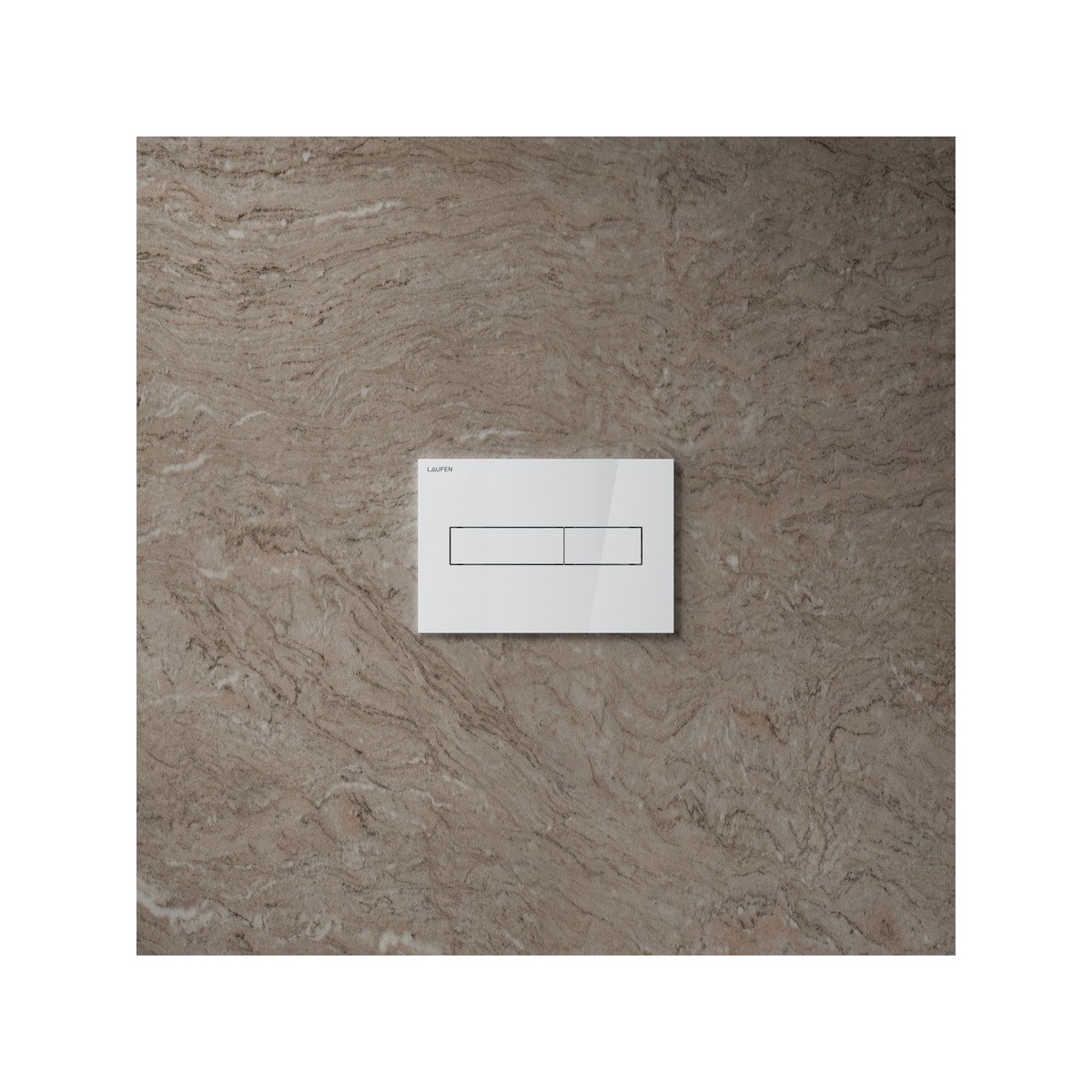 Plaque de commande ineo horizon dispositif double chasse blanc 213x6x145 mm - LAUFEN H9001110000001 