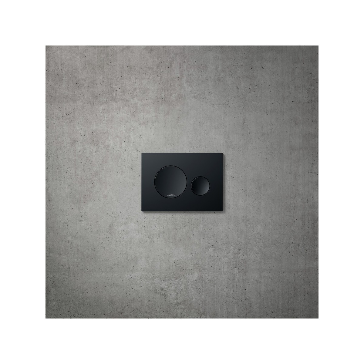 Plaque de commande ineo moon dispositif double chasse noir mat 203x6x145 mm - LAUFEN H9001147160001 