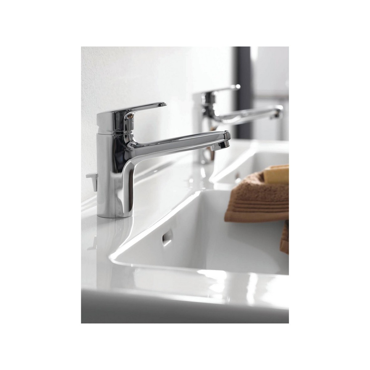 Citypro mitigeur de lavabo bec 140mm avec vidage chromé - LAUFEN HF500903100000 