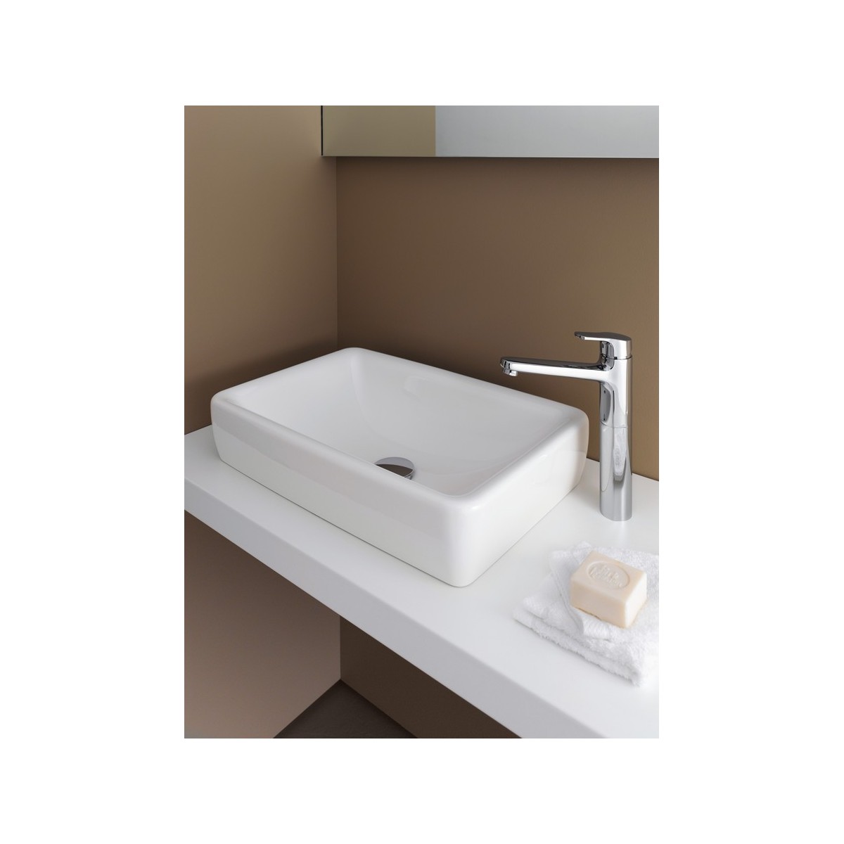 Citypro mitigeur de lavabo rehaussé bec 190mm sans vidage chromé - LAUFEN HF500914100000 
