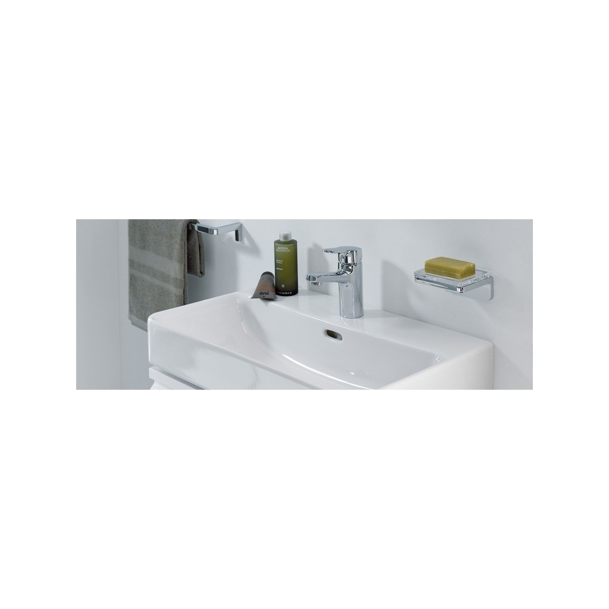 Citypro mitigeur de lavabo eco+ bec 110 mm avec vidage chromé - LAUFEN HF500941100000 