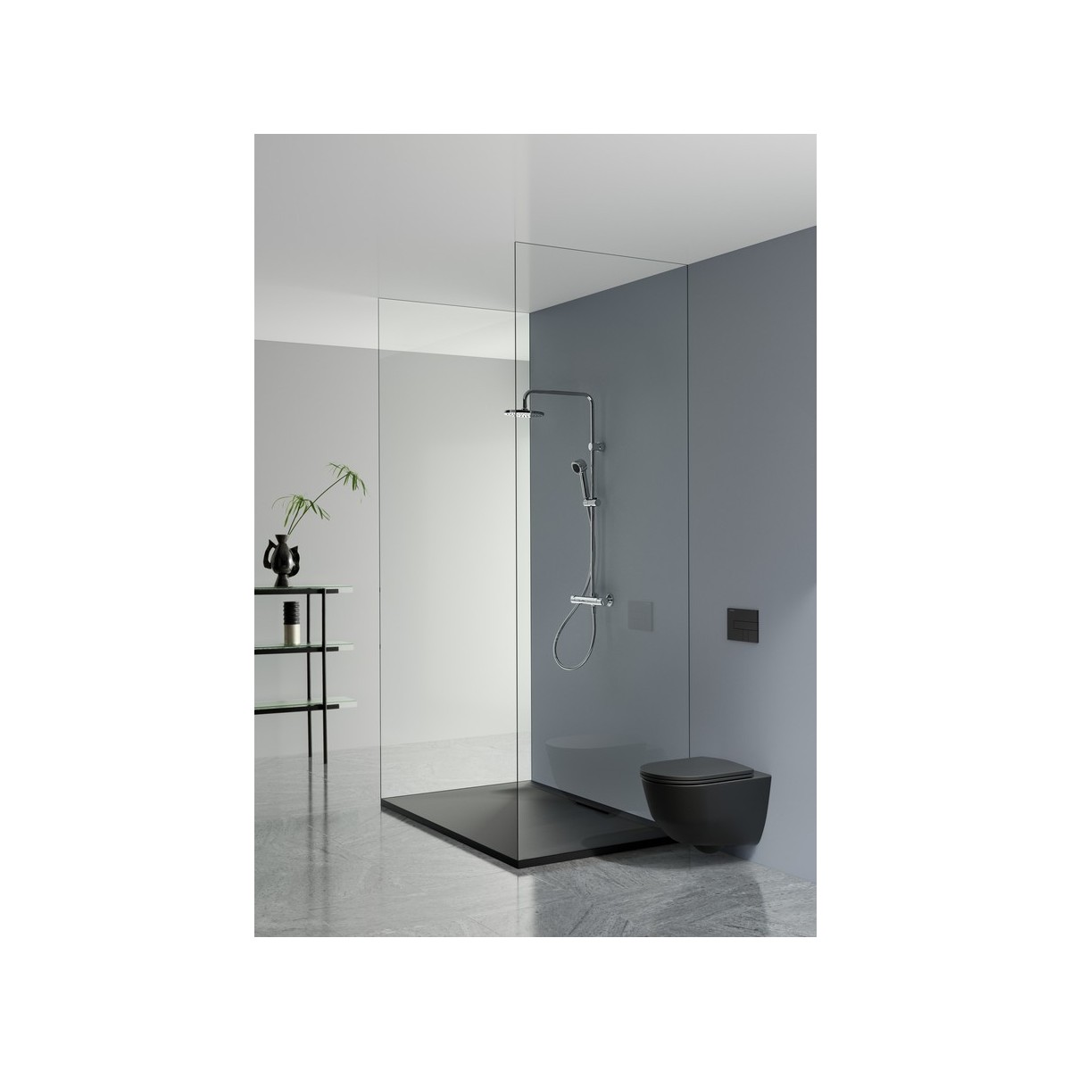 Citypro showerstation thermostatique p de dche pluie ø 200 mm avec accessoires - LAUFEN HF500957100600 