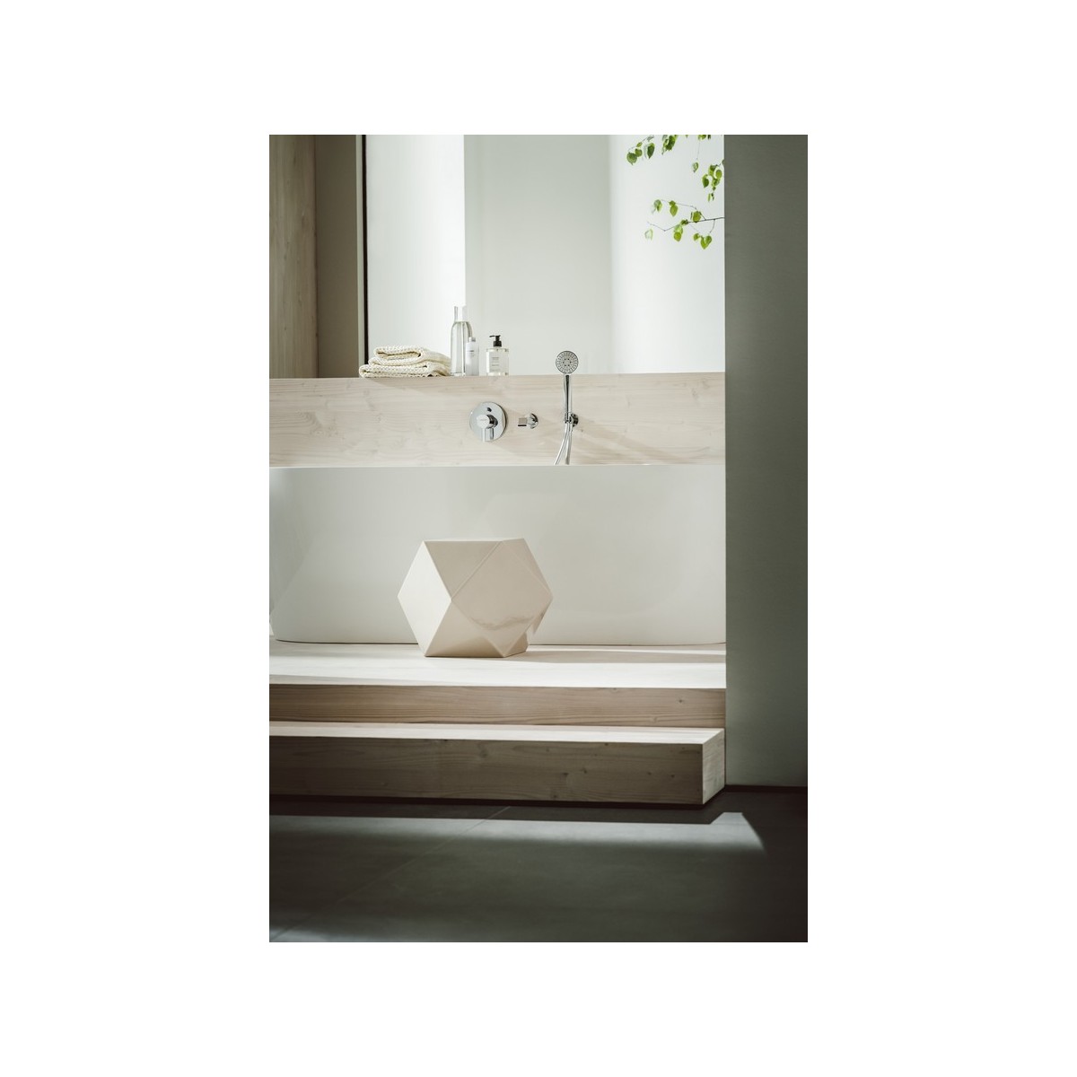 Meda mit bain-douche thermostatique à enc avec simibox avec inverseur chromé - LAUFEN HF506677100000 