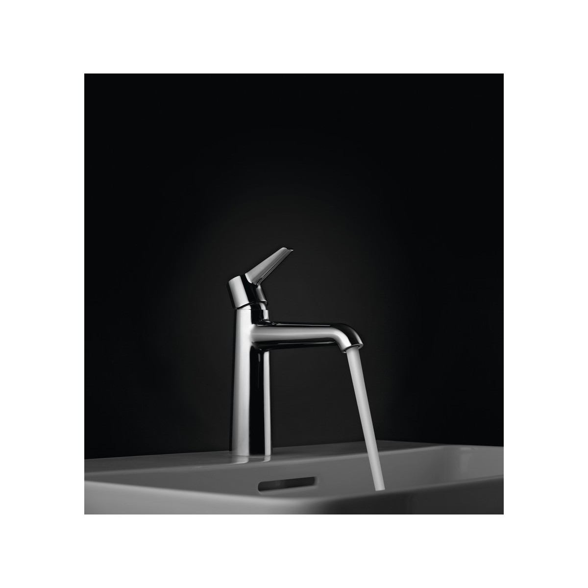 Pure mitigeur de lavabo cartouche eco+ bec fixe 110mm avec vidage chromé - LAUFEN HF901701100000 