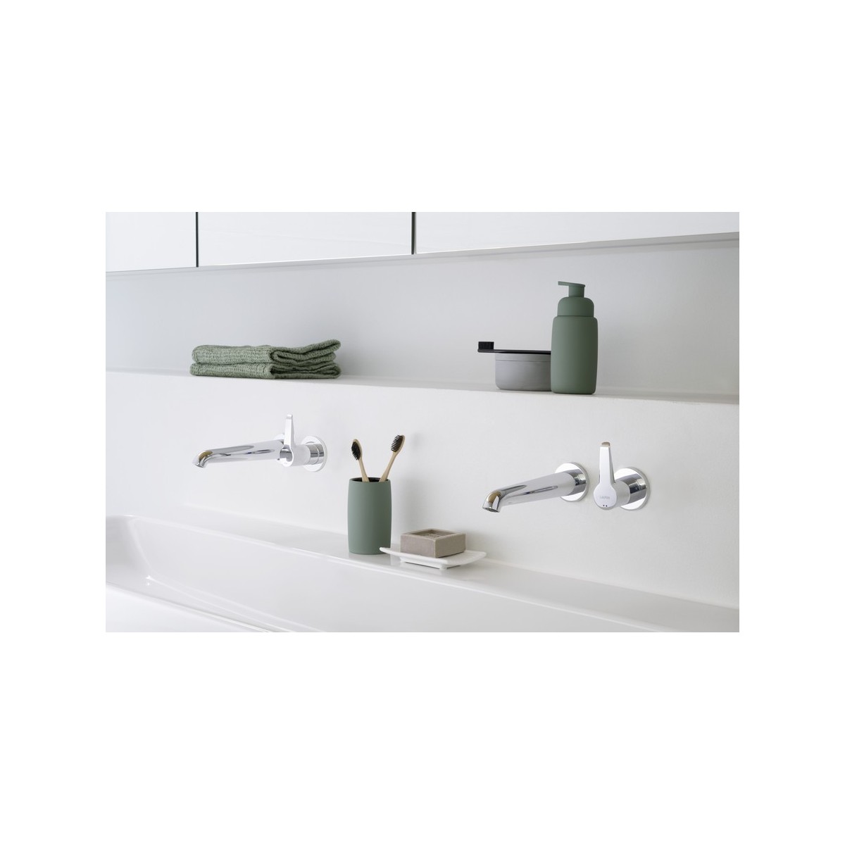 Pure mitigeur de lavabo encastré pour simibox 2-point bec fixe180mm chromé - LAUFEN HF901722100000 