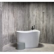 Ohtake baignoire îlot en stonex avec vidage clic-clac et siphon blanc - ROCA A248722000 