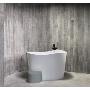 Ohtake baignoire îlot en stonex avec vidage clic-clac et siphon blanc - ROCA A248722000 