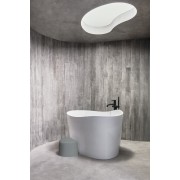 Ohtake baignoire îlot en stonex avec vidage clic-clac et siphon blanc - ROCA A248722000 
