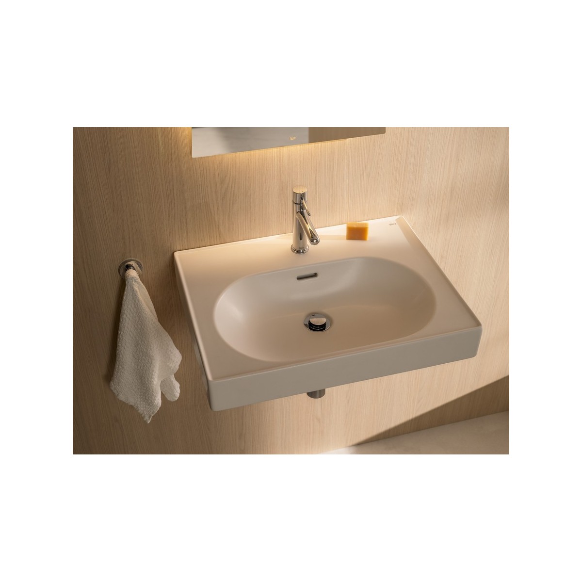 Meridian lavabo mural en fineceramic® blanc mat 550x460mm - ROCA A327741620 