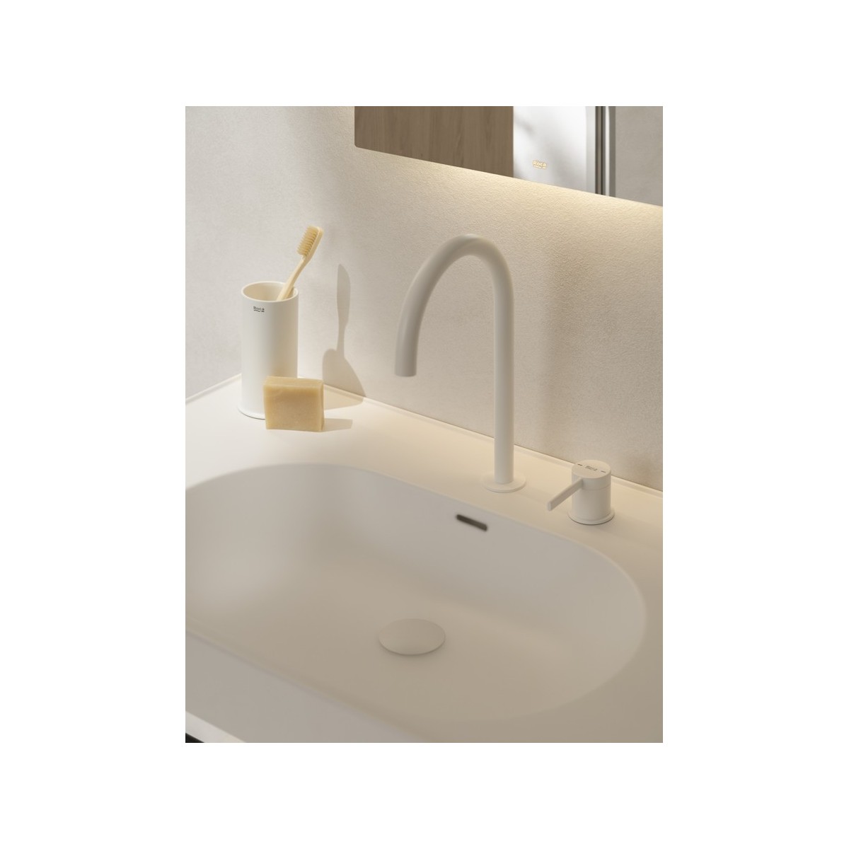 Meridian lavabo mural en fineceramic® blanc mat 550x460mm - ROCA A327741620 