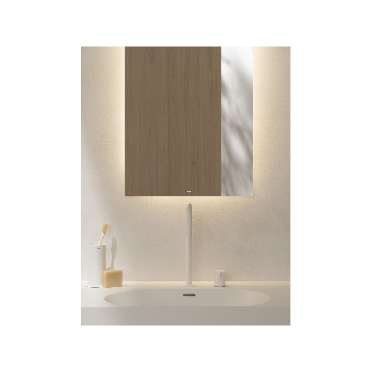 Meridian lavabo mural en fineceramic® blanc mat 550x460mm - ROCA A327741620 