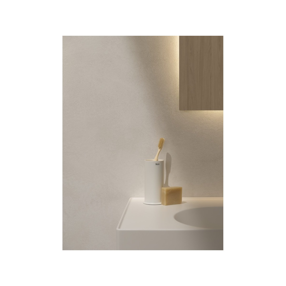 Meridian lavabo mural en fineceramic® blanc mat 550x460mm - ROCA A327741620 