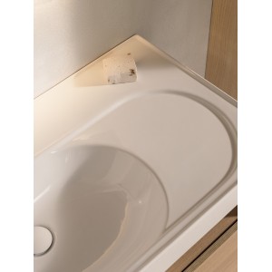 Meridian lavabo mural asymétrique gauche en fineceramic® blanc brillant 800x460m - ROCA A327743000 