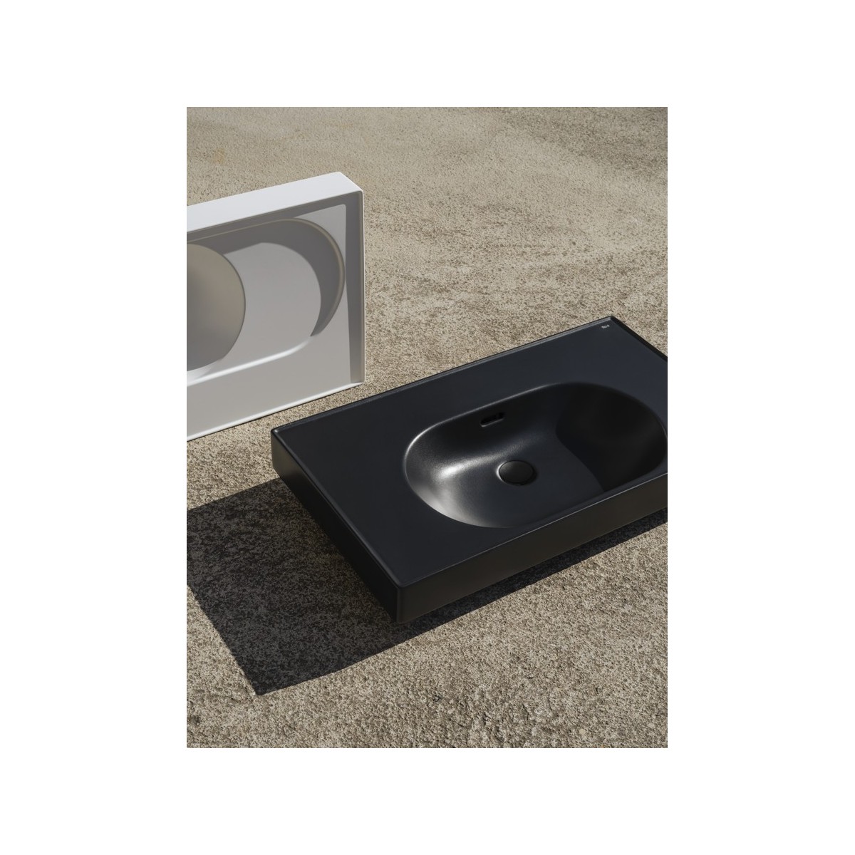 Meridian lavabo mural asymétrique gauche en fineceramic® blanc mat 800x460mm - ROCA A327743620 