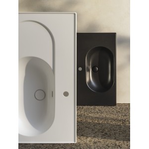 Meridian lavabo mural asymétrique gauche en fineceramic® blanc mat 800x460mm - ROCA A327743620 