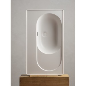 Meridian lavabo mural asymétrique droite en fineceramic® blanc mat 800x460mm - ROCA A327744620 