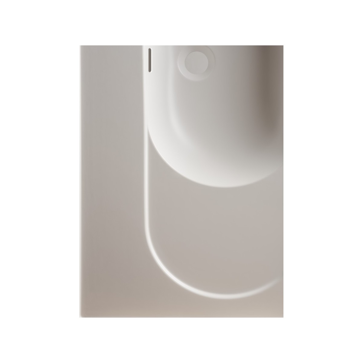 Meridian lavabo mural asymétrique droite en fineceramic® blanc mat 800x460mm - ROCA A327744620 