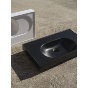 Meridian lavabo mural en fineceramic® noir mat 800x460mm - ROCA A327745080 