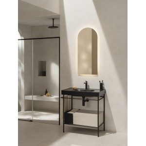Meridian lavabo mural en fineceramic® noir mat 800x460mm - ROCA A327745080 