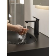 Meridian lavabo mural en fineceramic® noir mat 800x460mm - ROCA A327745080 