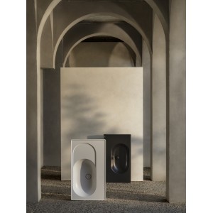 Meridian lavabo mural en fineceramic® noir mat 800x460mm - ROCA A327745080 