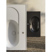 Meridian lavabo mural en fineceramic® noir mat 800x460mm - ROCA A327745080 