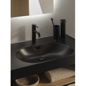 Meridian lavabo mural en fineceramic® noir mat 800x460mm - ROCA A327745080 