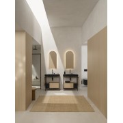 Meridian lavabo mural en fineceramic® noir mat 800x460mm - ROCA A327745080 