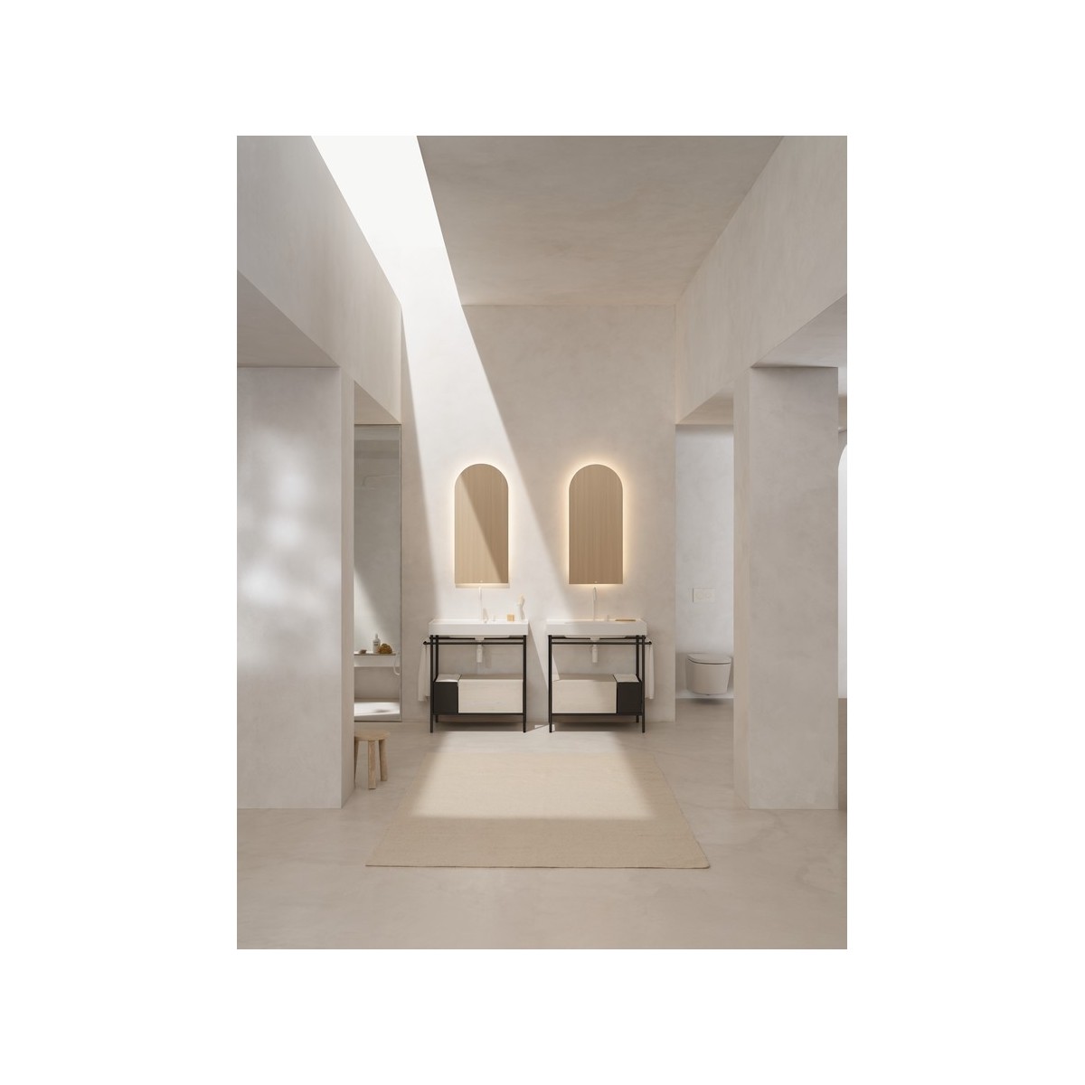 Meridian lavabo mural en fineceramic® blanc mat 800x460mm - ROCA A327745620 
