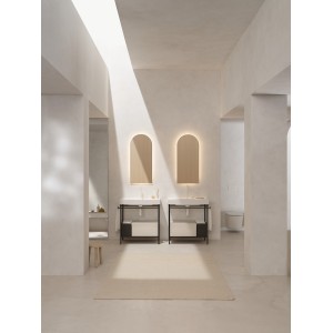 Meridian lavabo mural en fineceramic® blanc mat 800x460mm - ROCA A327745620 