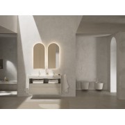 Meridian lavabo double mural en fineceramic® blanc mat 1200x460mm - ROCA A327747620 