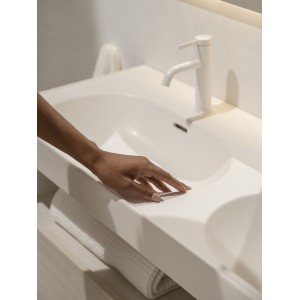 Meridian lavabo double mural en fineceramic® blanc mat 1200x460mm - ROCA A327747620 