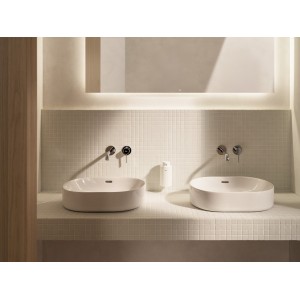 Meridian vasque à poser en fineceramic® blanc brillant 460x365 mm - ROCA A327748000 