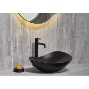 Ohtake vasque à poser en fineceramic 467 x 405 mm noir mat - ROCA A327A1N080 