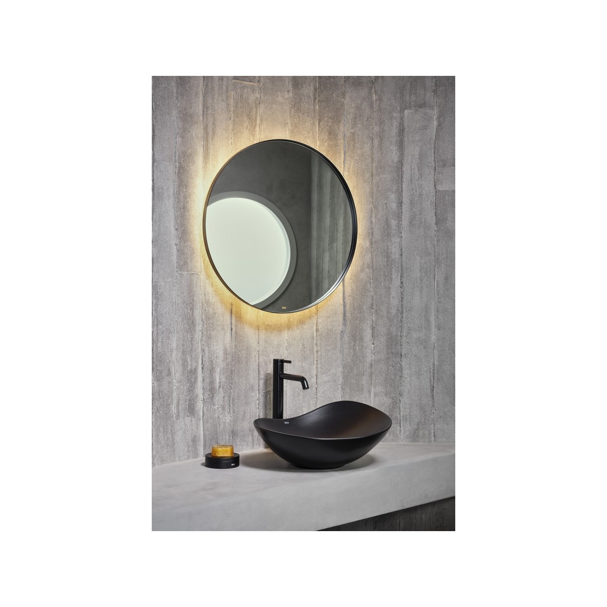 Ohtake vasque à poser en fineceramic 467 x 405 mm noir mat - ROCA A327A1N080 