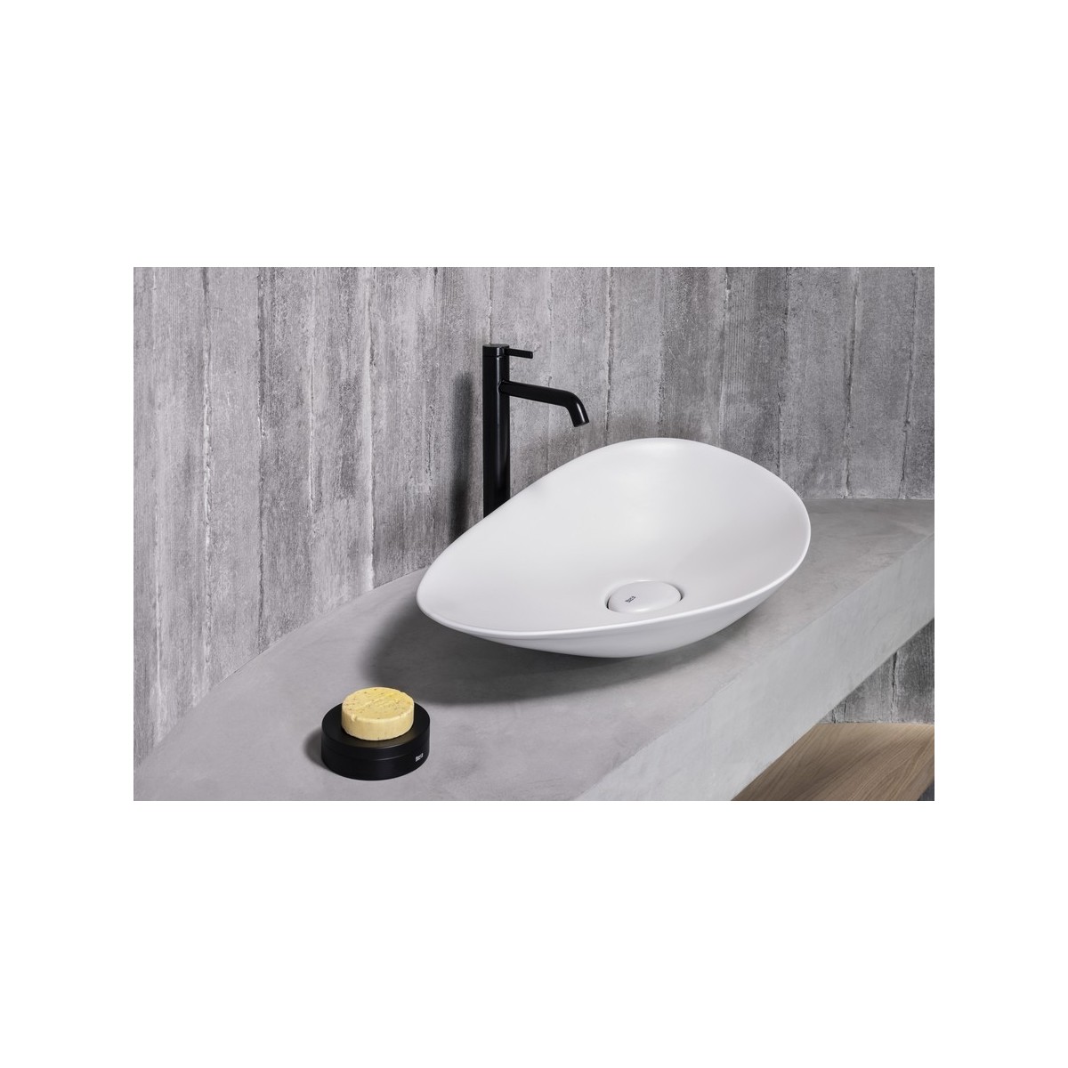 Ohtake vasque à poser en fineceramic 623 x 385 mm blanc mat - ROCA A327A1P620 