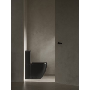 Meridian cuvette au sol rimless vortex dual noir mat 630x360mm - ROCA A342747080 